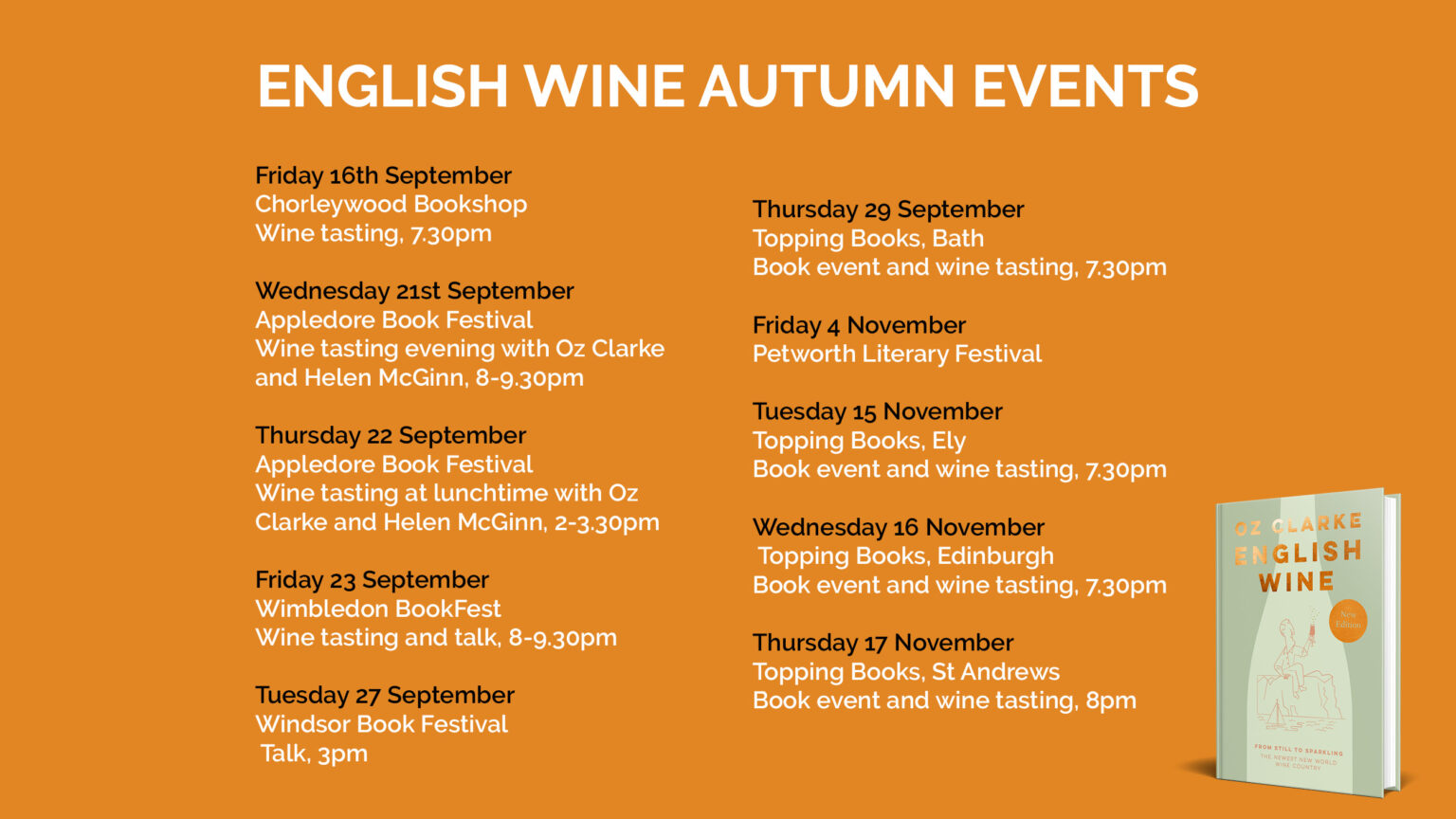 Autumn events English Wine by Oz Clarke Pavilion site